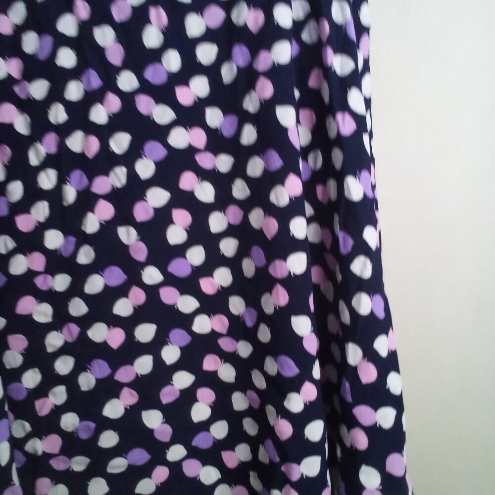 Talbots Skirt Women 16P 16 Petite Wrap Look Side Zip Pattern Blue Pink Purple - Picture 14 of 15